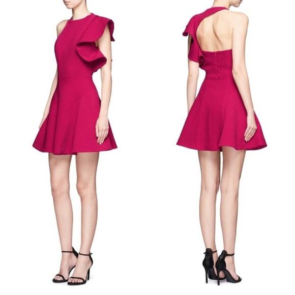 C/MEO Collective One-Shoulder Ruffle Hearts Commands Dress - Picture 7 of 7